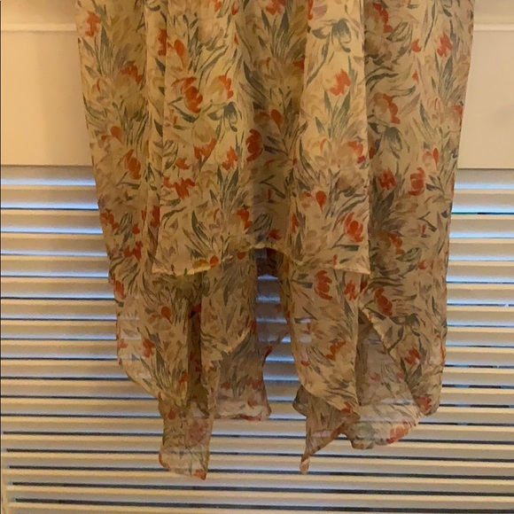 Midi floral summer dress with tied straps - Picture 3 of 4